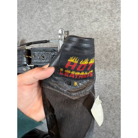 Hot Leathers Motorcycle Chaps Size Small Black Biker Rider Protective Outdoor - Picture 2 of 8